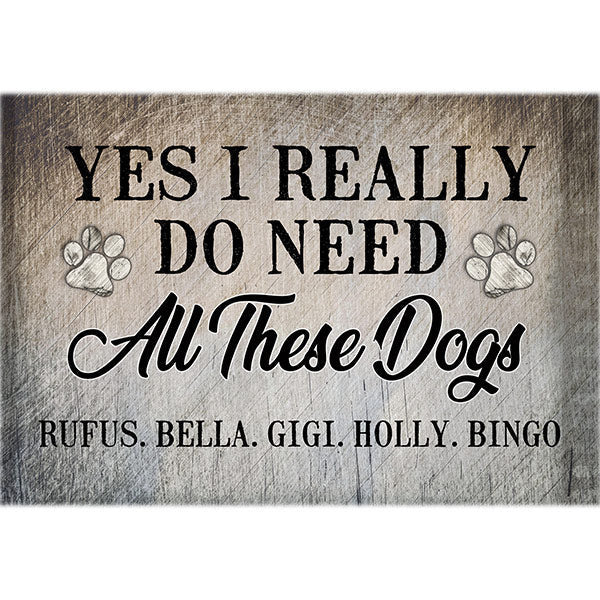 Personalized All These Dogs Premium Canvas
