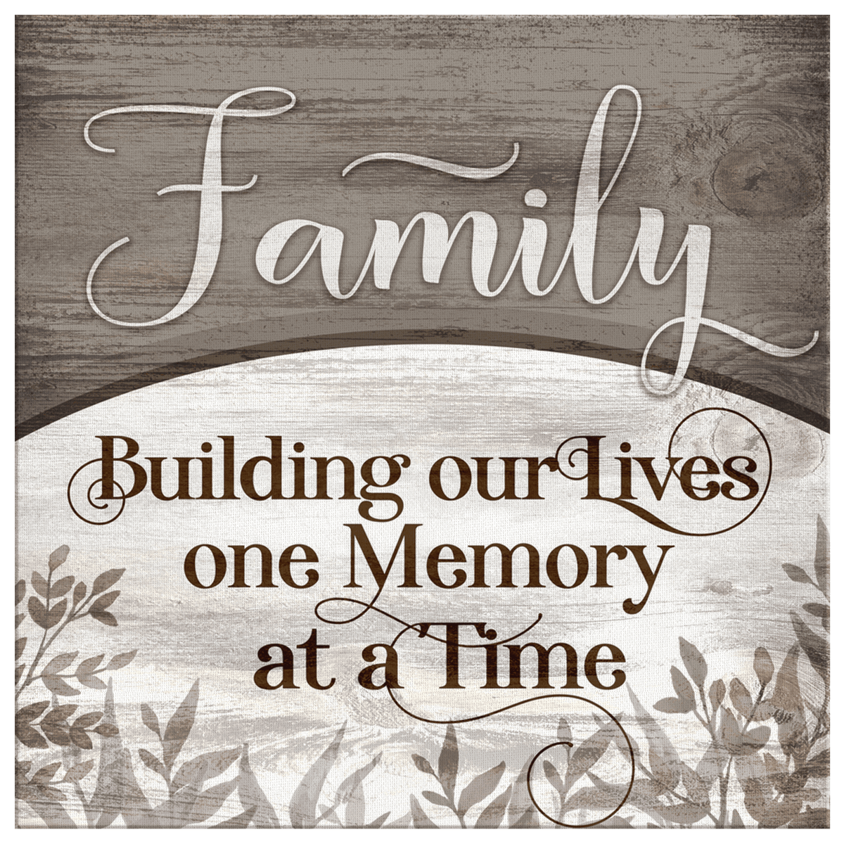 Family - Building Our Lives One Memory At A Time Premium Canvas