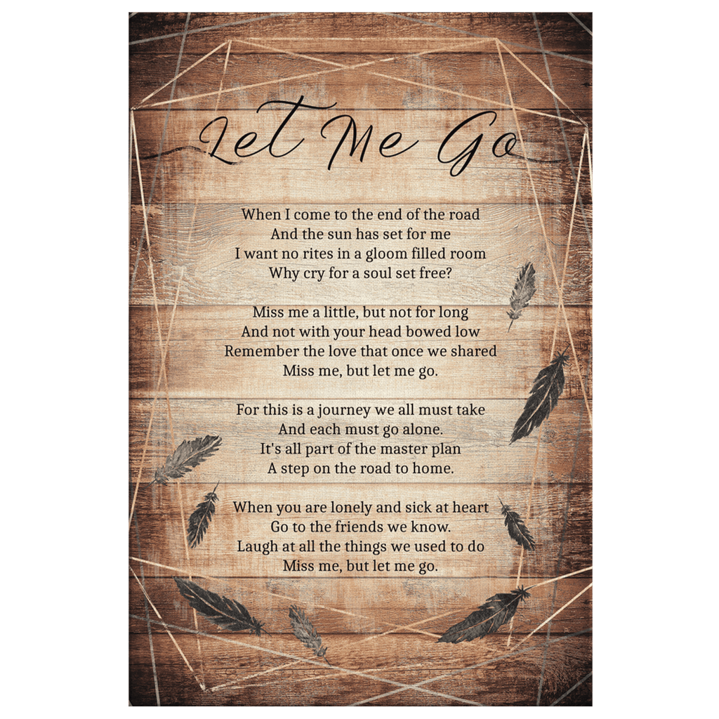 Miss Me, Let Me Go Premium Rustic Memorial Canvas