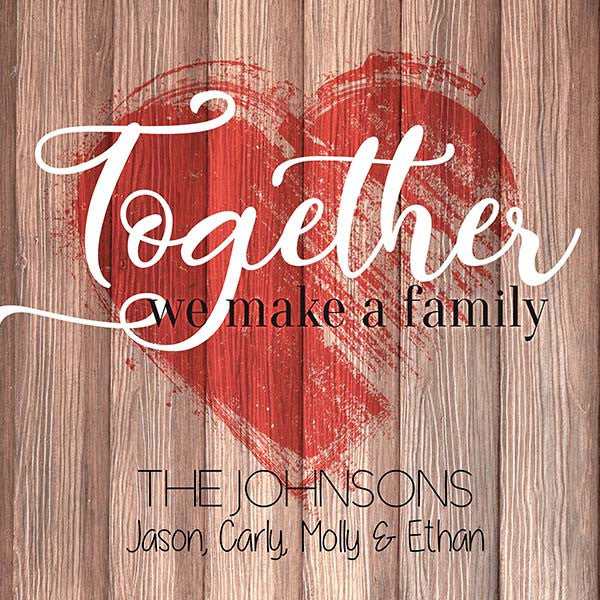 Personalized Together We Make a Family Premium Canvas