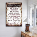 Personalized We Do Real, We Do Family, We Do Love Premium Canvas