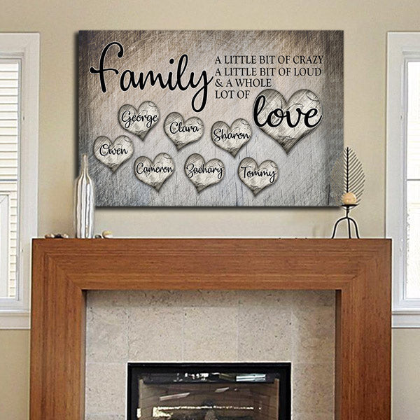 Personalized Family... Love Premium Canvas