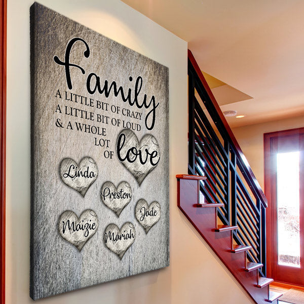 Personalized Family... Love Premium Canvas