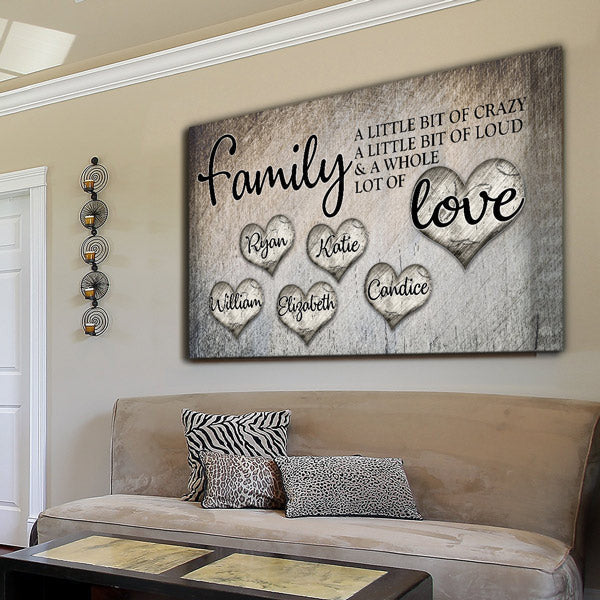 Personalized Family... Love Premium Canvas