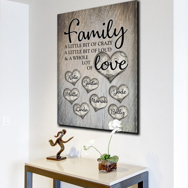 Personalized Family... Love Premium Canvas