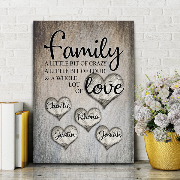 Personalized Family... Love Premium Canvas