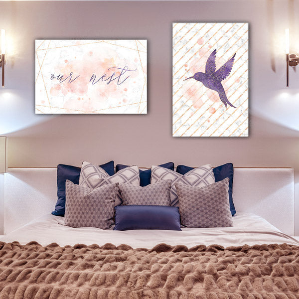 Purple Hummingbird Premium Canvas