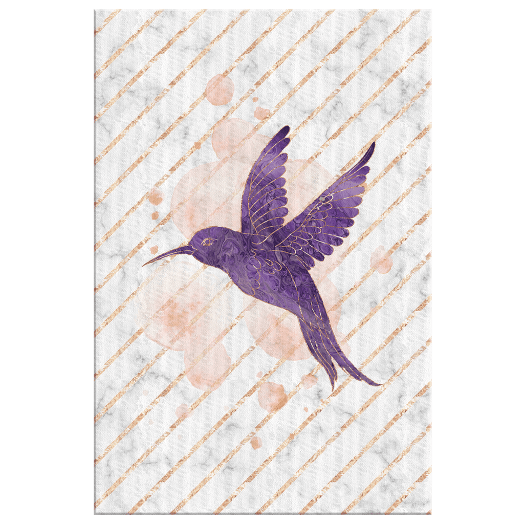 Purple Hummingbird Premium Canvas