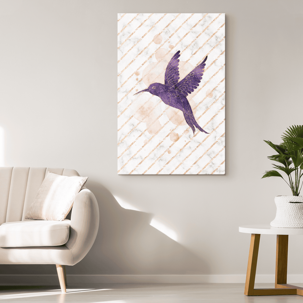 Purple Hummingbird Premium Canvas