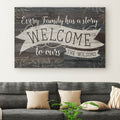 Personalized Welcome to Our Story Premium Canvas