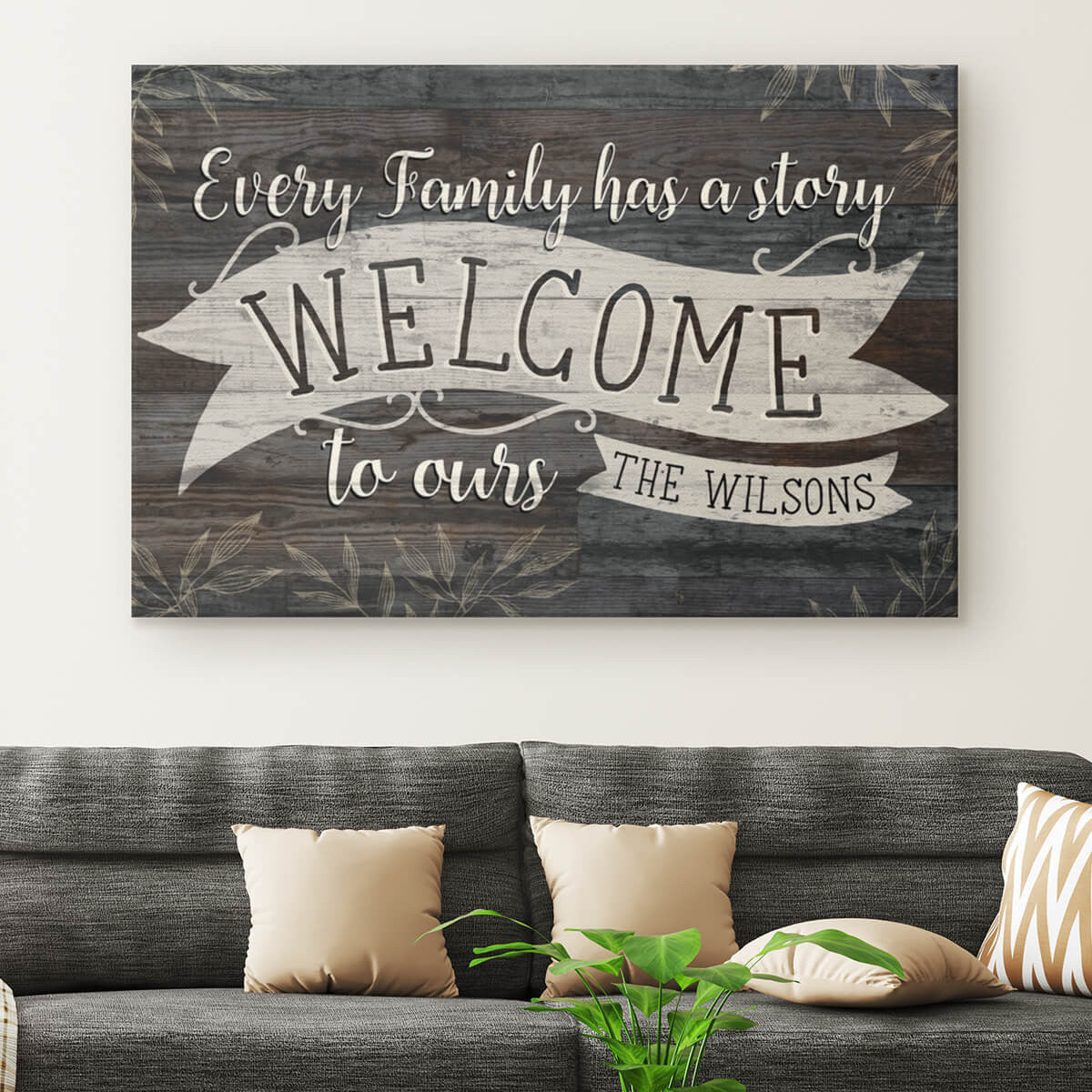 Personalized Welcome to Our Story Premium Canvas