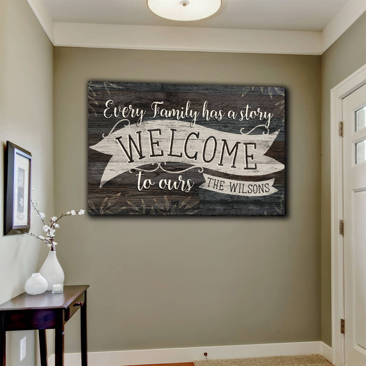 Personalized Welcome to Our Story Premium Canvas