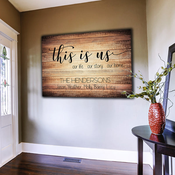 Personalized This Is Us - Our Home Premium Canvas