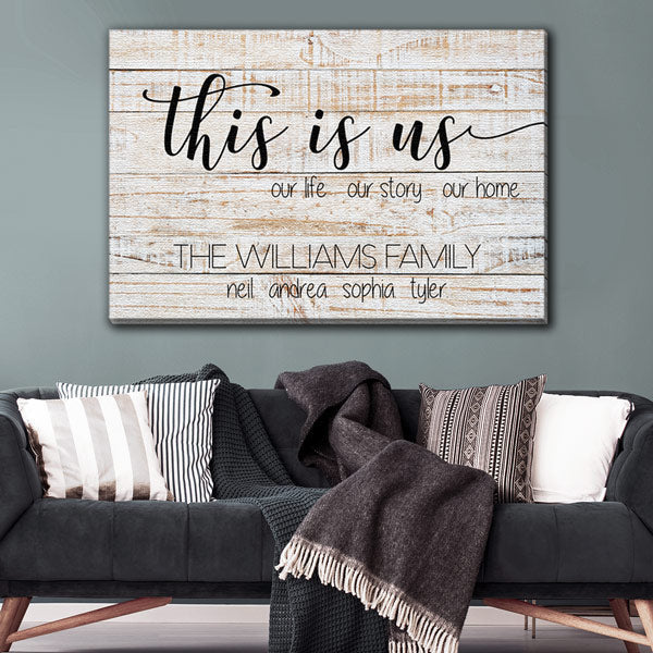 Personalized This Is Us - Our Home Premium Canvas
