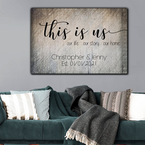 Personalized This Is Us - Our Home Premium Canvas