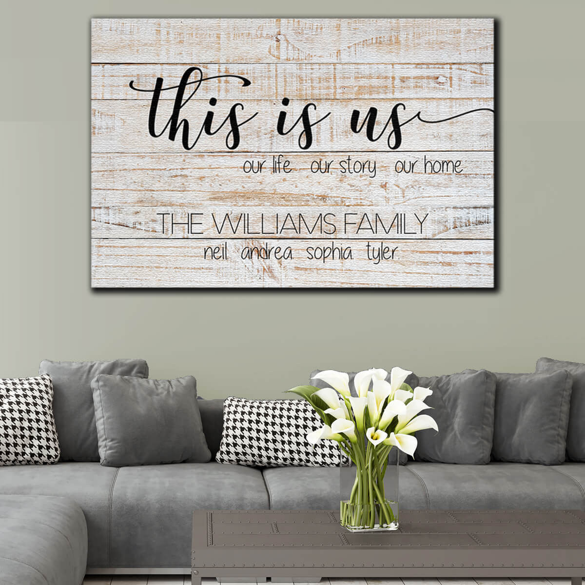 Personalized This Is Us - Our Home Premium Canvas