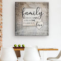 Personalized Family...Love With Names On Background Premium Canvas