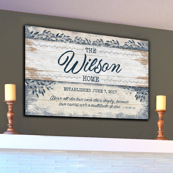 Personalized Family Home Love Each Other Deeply Premium Canvas