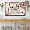 Personalized Heart Design Family - Crazy, Loud, Love Premium Canvas