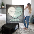 Personalized Couples Connected Heart Premium Canvas
