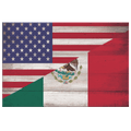 Personalized Mexican American Flag & Family Name Premium Canvas