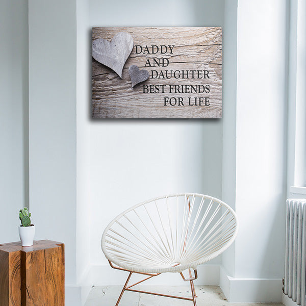 Daddy And Daughter Premium Canvas