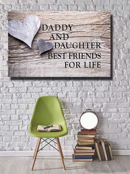 Daddy And Daughter Premium Canvas