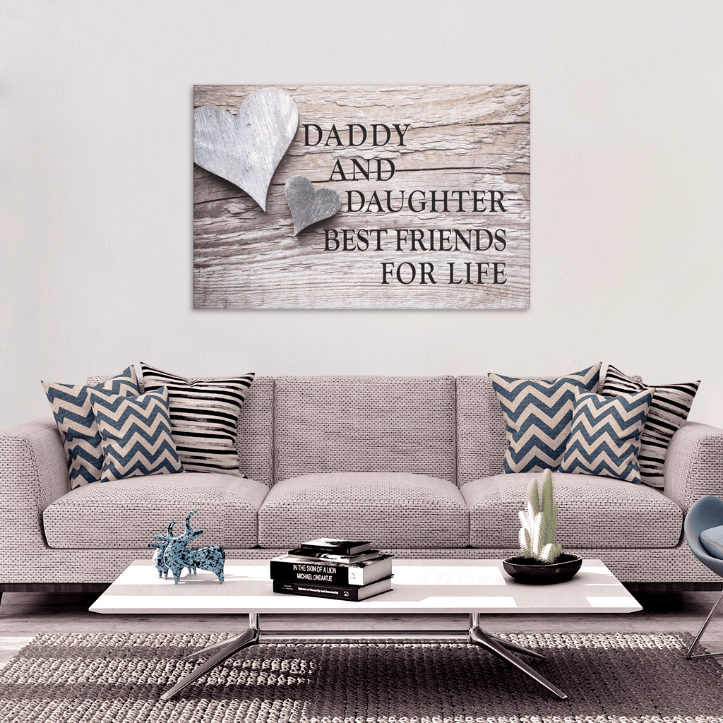 Daddy And Daughter Premium Canvas