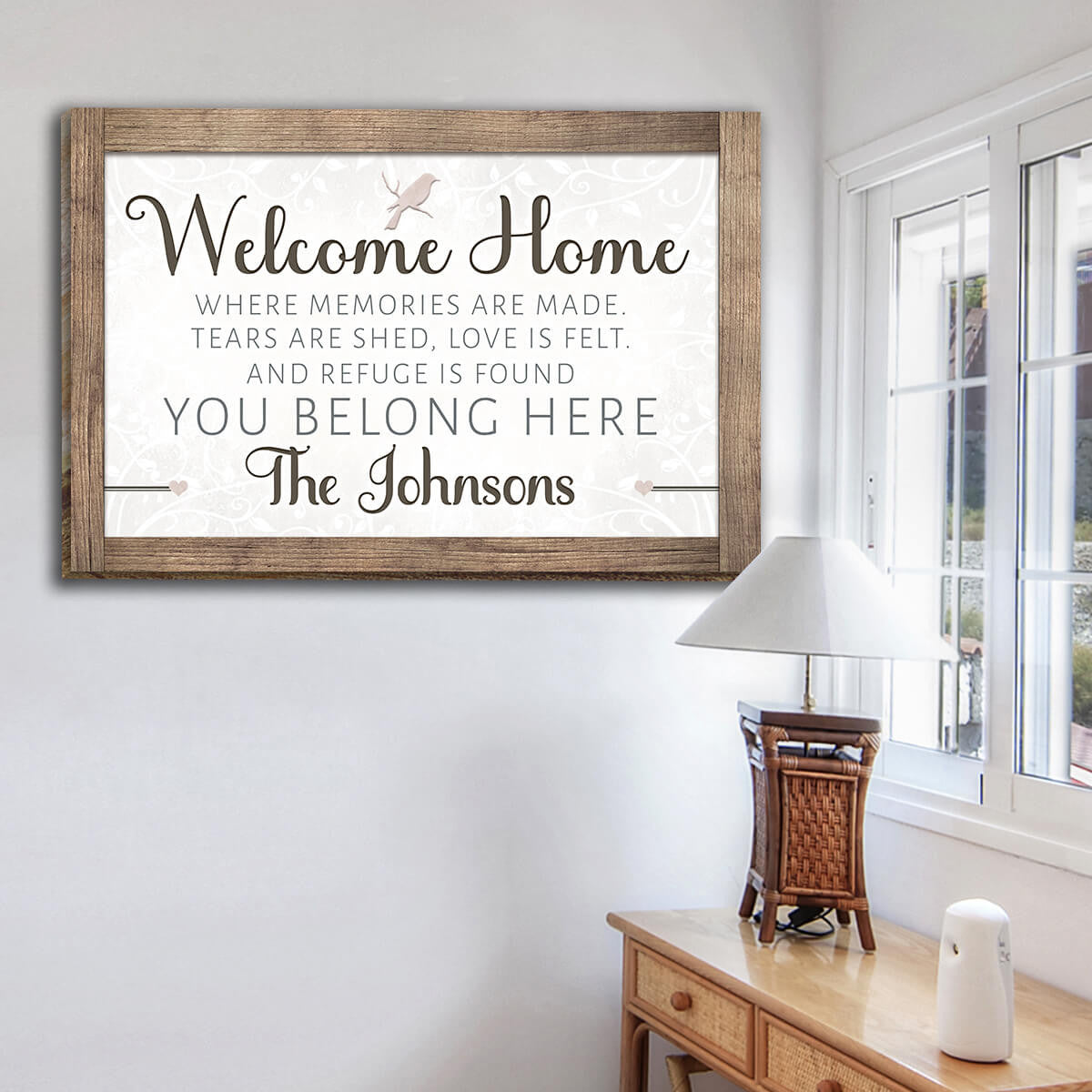 Personalized Welcome Home - You Belong Here Premium Canvas