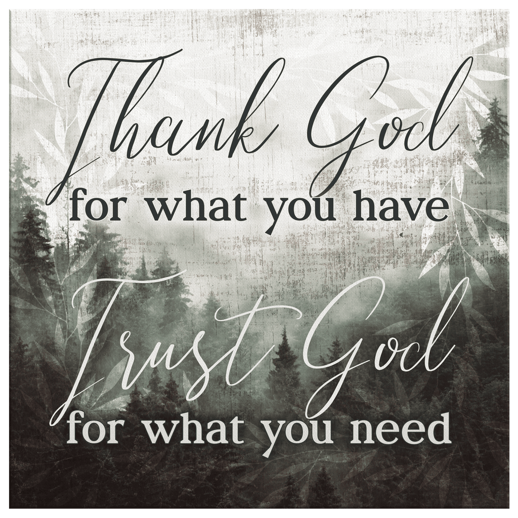 Thank God For What You Have Premium Canvas
