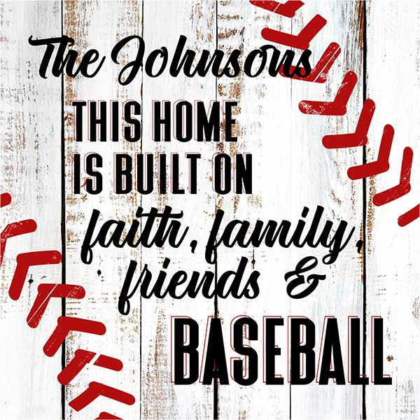 Personalized Family, Friends, Baseball Premium Canvas