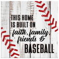 Personalized Family, Friends, Baseball Premium Canvas