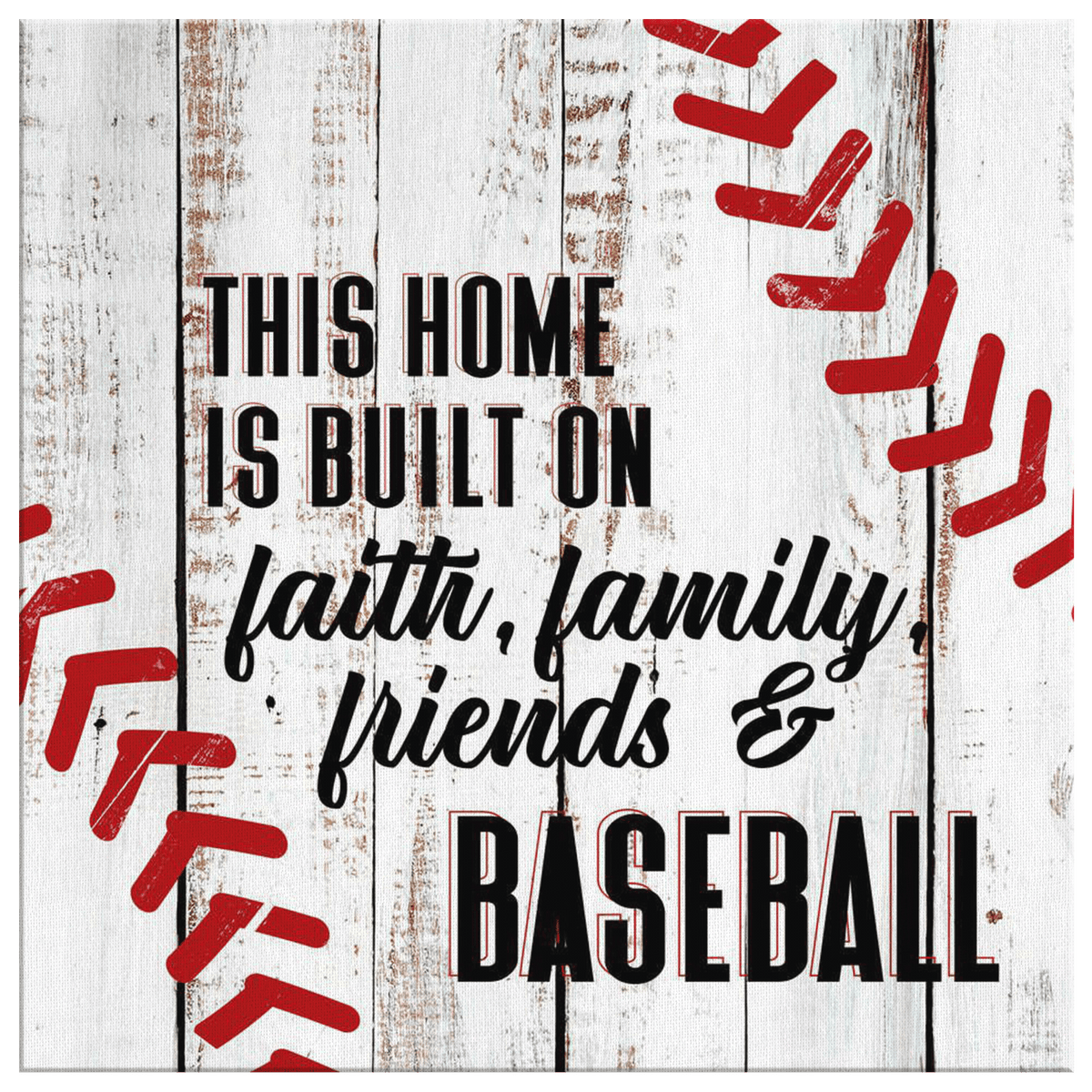 Personalized Family, Friends, Baseball Premium Canvas