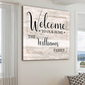 Personalized Welcome To Our Home Premium Square Canvas