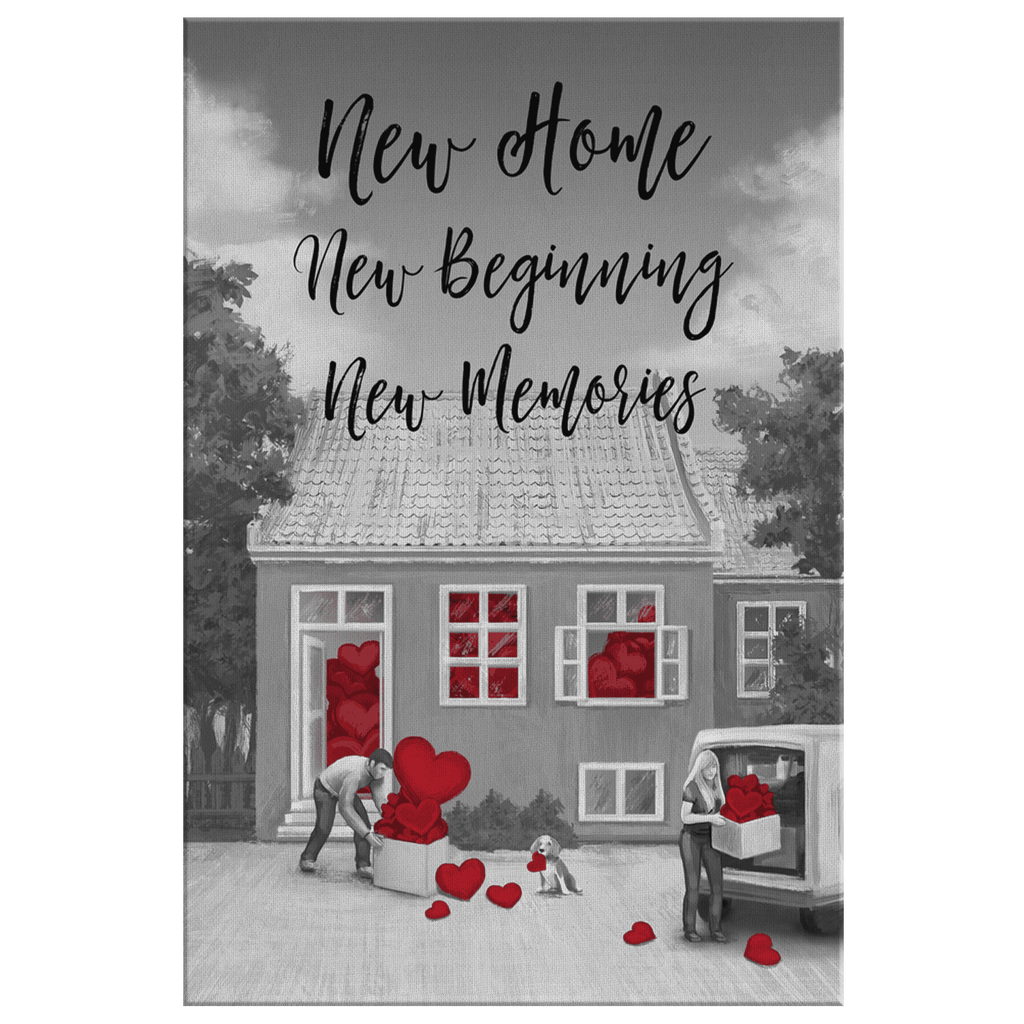 New Home, New Beginning, New Memories Premium Canvas