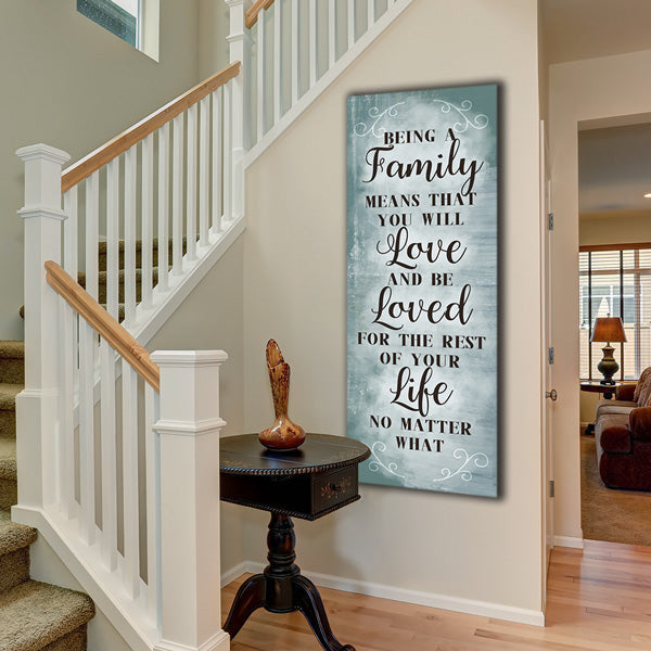 Being A Family Means You Will Love And Be Loved Premium Panoramic Canvas