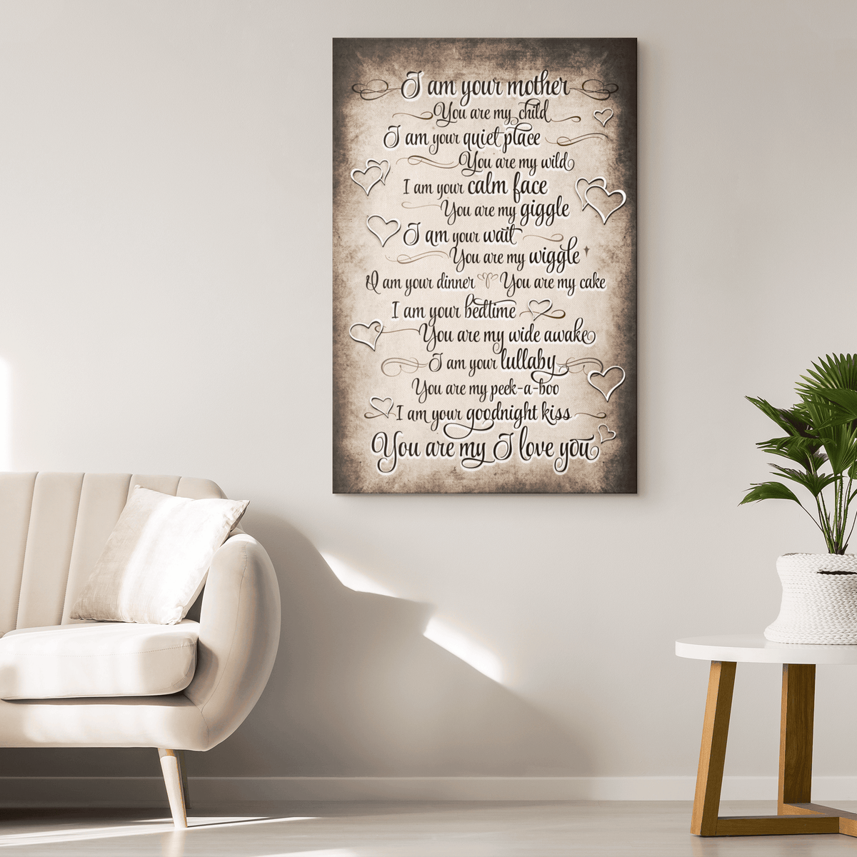 I Am Your Mother, You Are My Child Premium Canvas