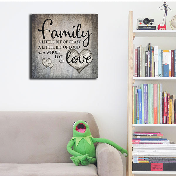 Family.. Love Premium Square Canvas Wall Art
