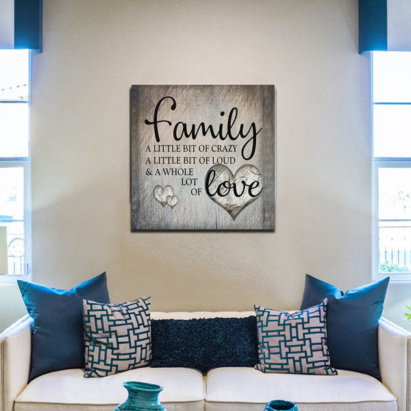 Family.. Love Premium Square Canvas Wall Art