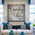 Family.. Love Premium Square Canvas Wall Art