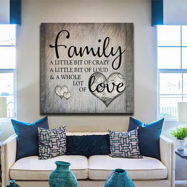 Family.. Love Premium Square Canvas Wall Art