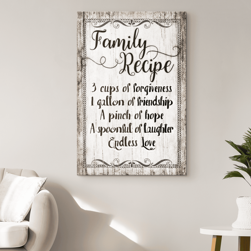 Family Recipe - Endless Love Premium Canvas