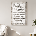 Family Recipe - Endless Love Premium Canvas