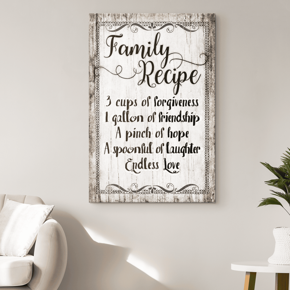 Family Recipe - Endless Love Premium Canvas
