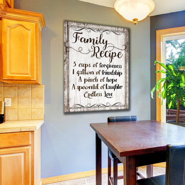 Family Recipe - Endless Love Premium Canvas
