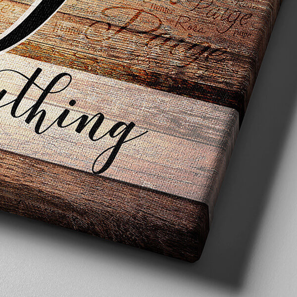 Personalized Family is Everything - Names On Background Premium Canvas