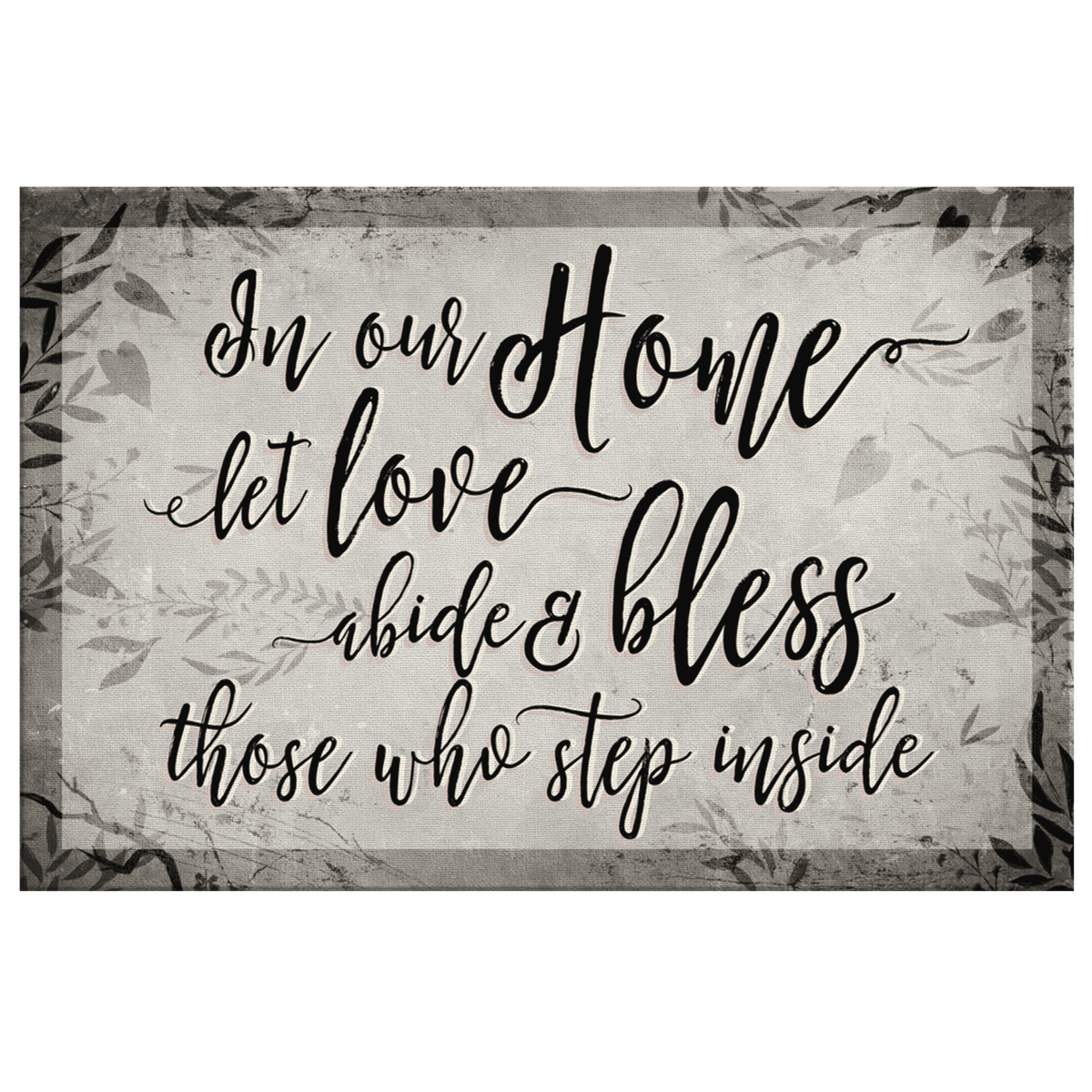 In Our Home, Let Love Abide Premium Canvas