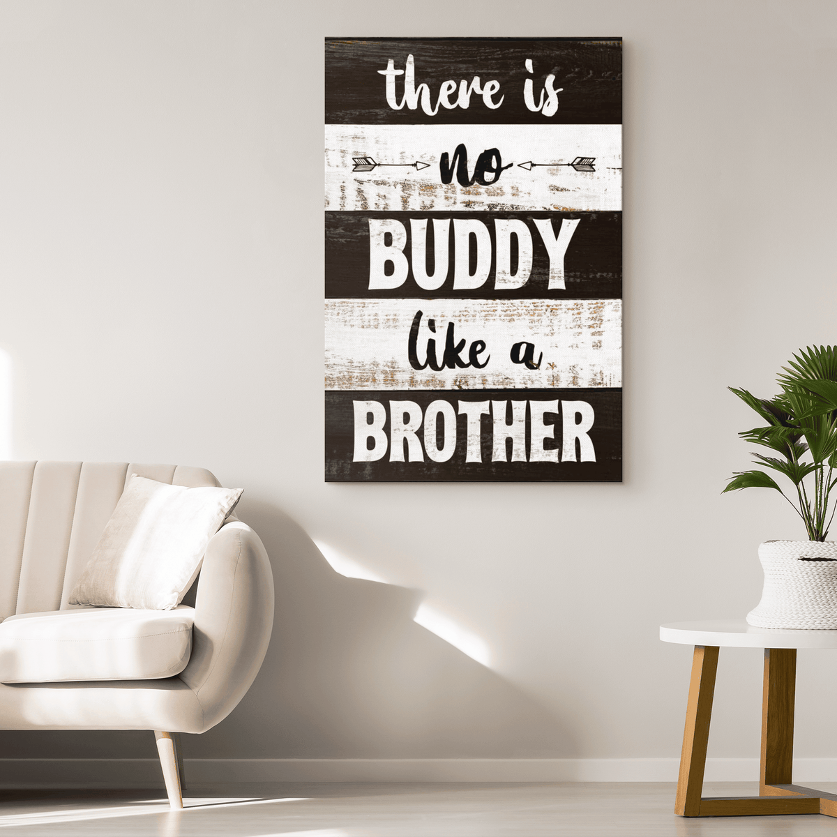 No Buddy Like A Brother Canvas Wall Art – Gift for Brother