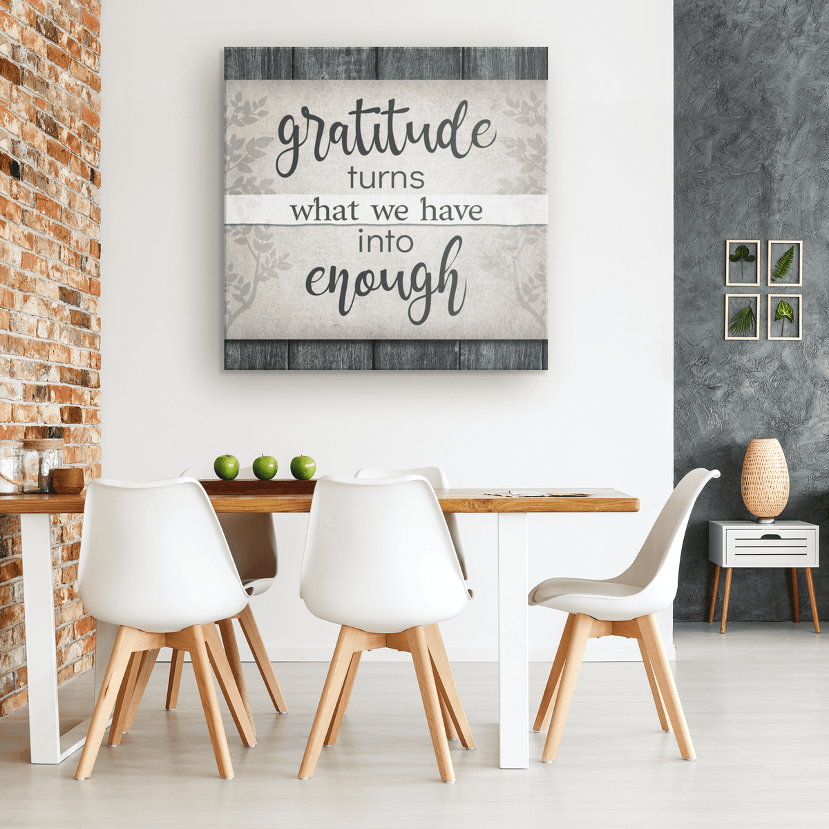Gratitude Turns What We Have Into Enough Premium Canvas v2