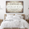 Personalized Where It All Began Couple's Canvas Wall Art – Couple Gift